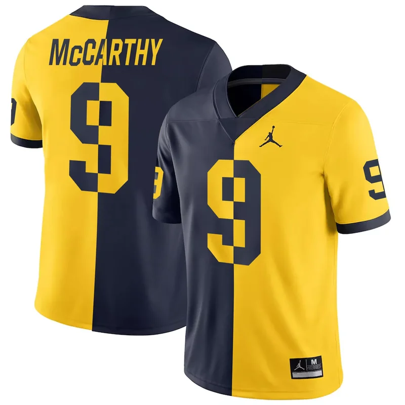 J.J. McCarthy michigan wolverines split jersey all stitched