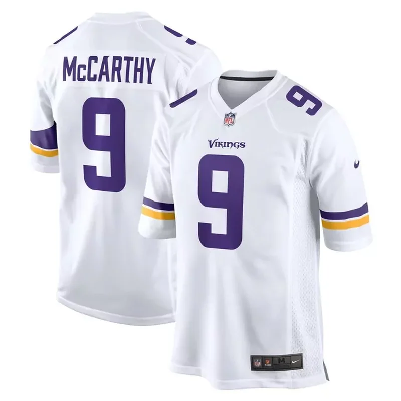 JJ McCarthy Minnesota Vikings Game Jersey White