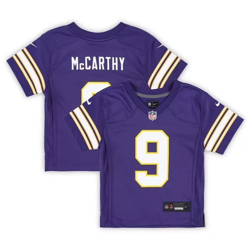 JJ McCarthy Minnesota Vikings Infant Alternate Player Game Jersey Purple
