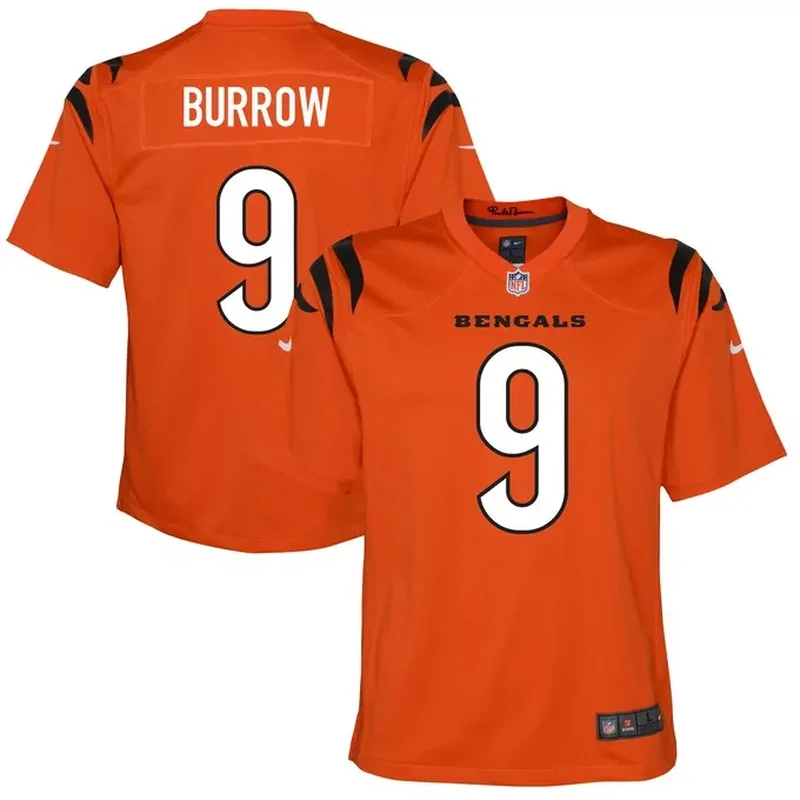 Joe Burrow Cincinnati Bengals Game Jersey Orange