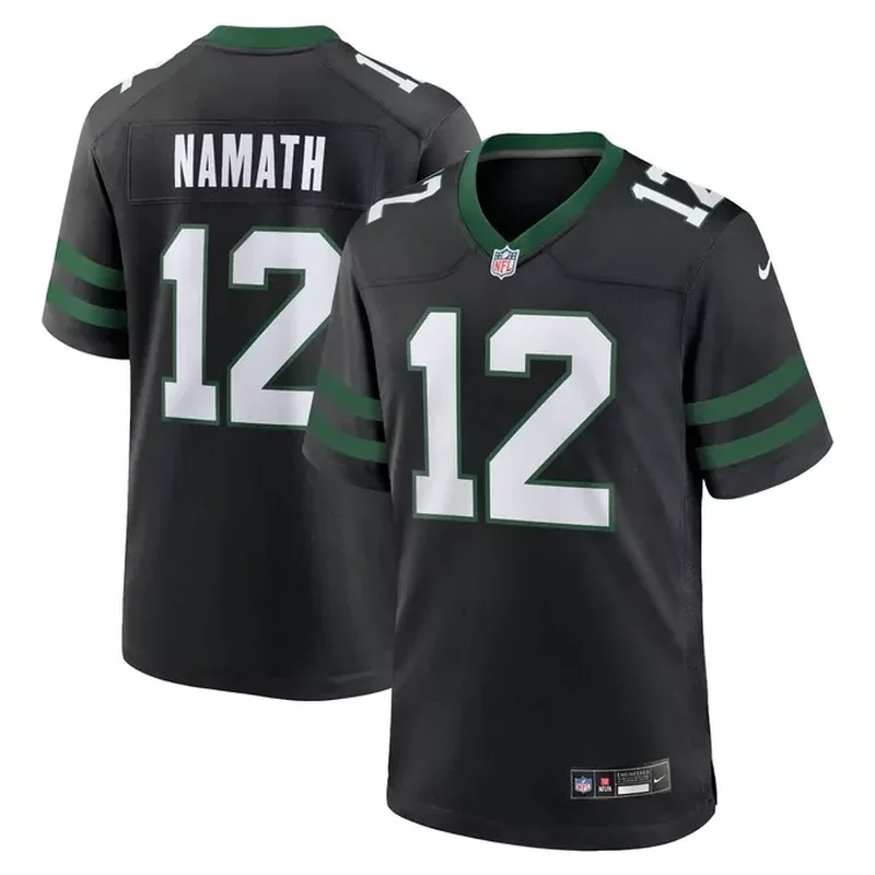 Joe Namath New York Jets Alternate Retired Player Game Jersey Legacy Black