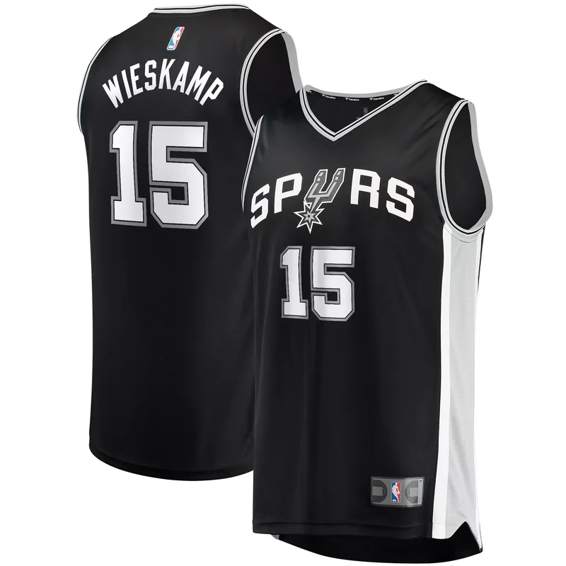 Joe Wieskamp San Antonio Spurs 2021/22 Fast Break Jersey - Icon Edition - Black NBA