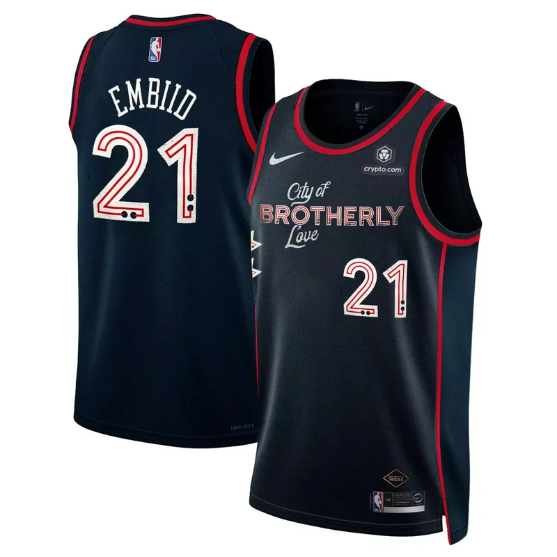 Joel Embiid joel embiid philadelphia 76ers City edition 2024 jersey all stitched