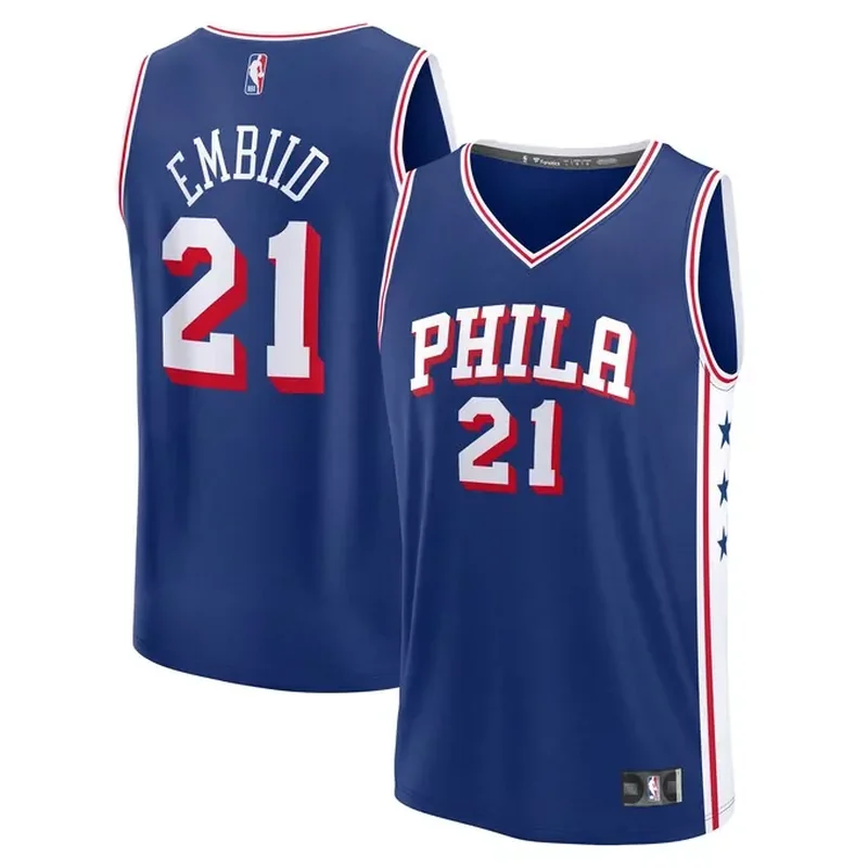 Joel Embiid Philadelphia 76ers Fast Break Player Jersey Icon Edition Royal
