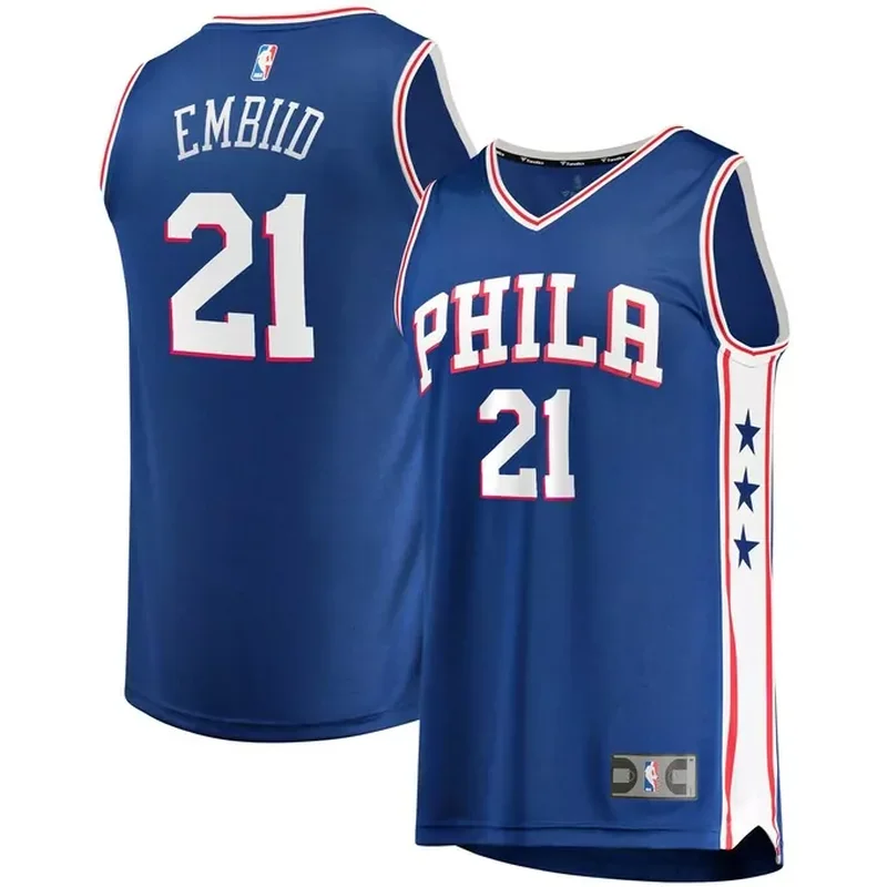 Joel Embiid Philadelphia 76ers Fast Break Player Jersey Icon Edition Royal