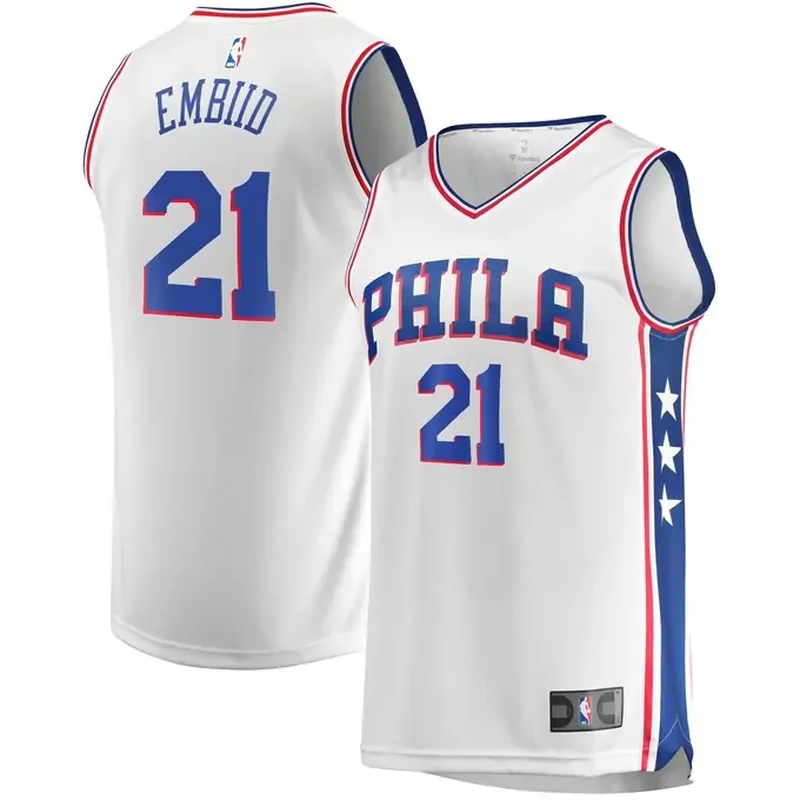 Joel Embiid Philadelphia 76ers Jersey Association Edition White