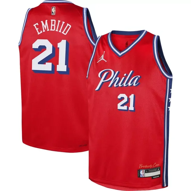 Moses Malone Philadelphia 76ers 1982/83 Classics Jersey Red - Image 3