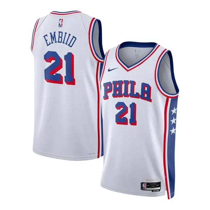 Philadelphia 76ers G-III Sports by Carl Banks Pointman Hockey Fashion Jersey Royal - Image 2