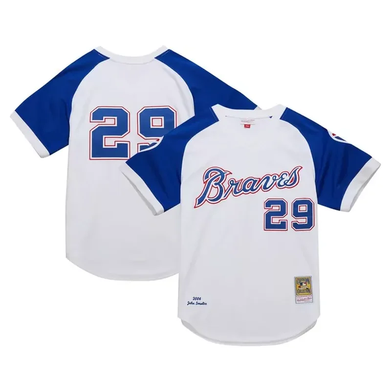 John Smoltz Atlanta Braves 2004 Cooperstown Collection Throwback Jersey White