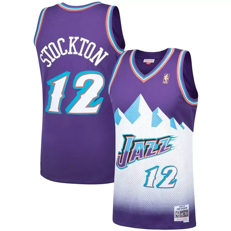 John Stockton Utah Jazz Classics Jersey Purple