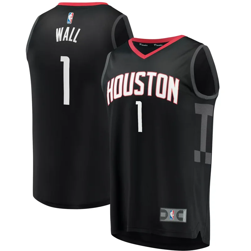 John Wall Houston Rockets 2020/21 Fast Break Jersey - Statement Edition - Black NBA