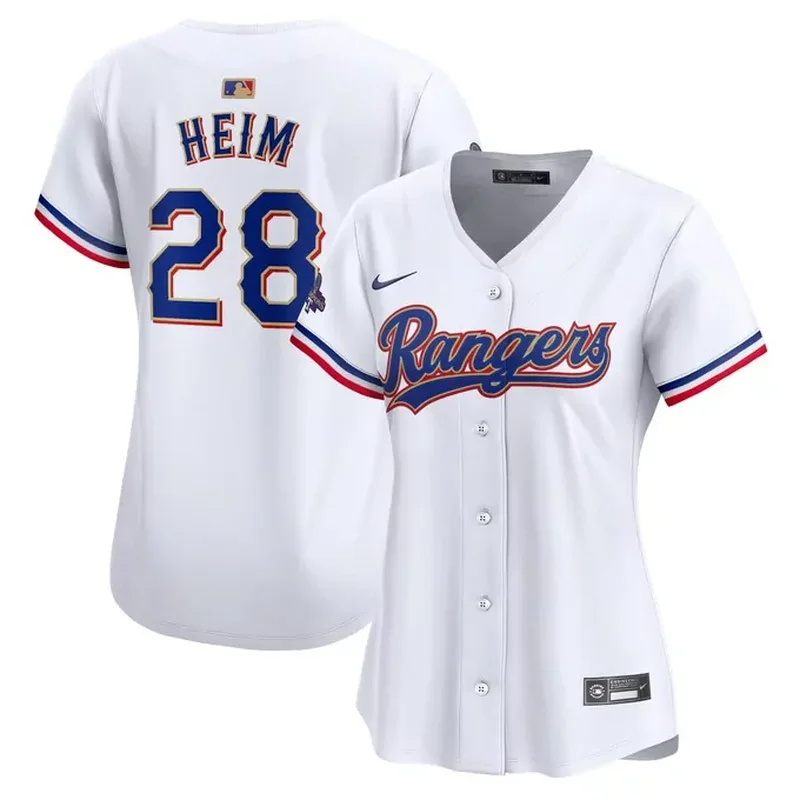 Jonah Heim Texas Rangers Home Player Jersey White - Image 2