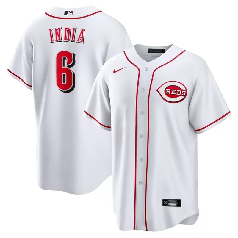 Cincinnati Reds Majestic Alternate Los Rojos Cool Base Jersey Scarlet - Image 3