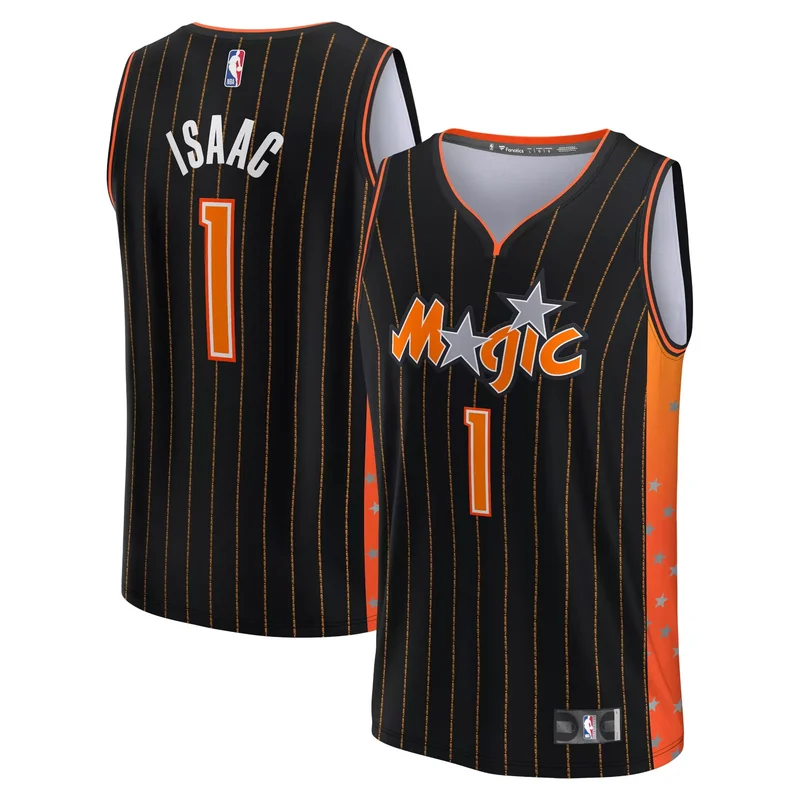 Chuma Okeke Orlando Magic NBA Draft First Round Pick Fast Break Jersey Blue Icon 2019 - Image 3