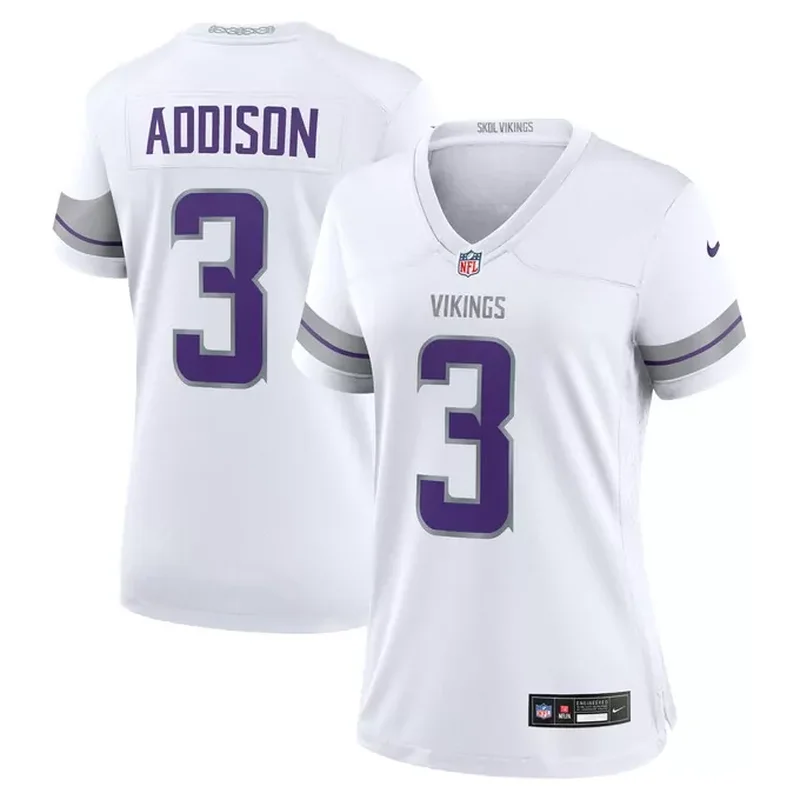 Jordan Addison Minnesota Vikings Womens Alternate Game Player Jersey White
