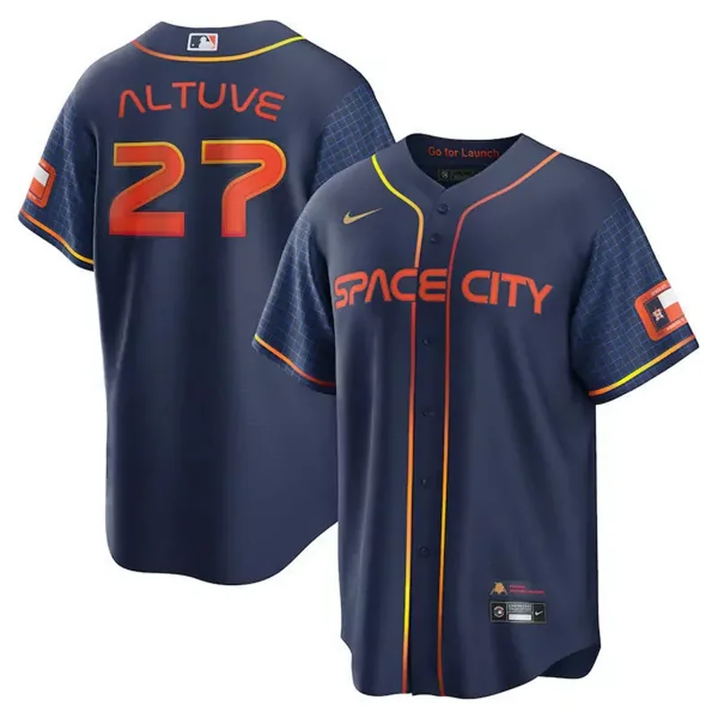 Jos Altuve Houston Astros Cool Base Space City Jersey All Stitched