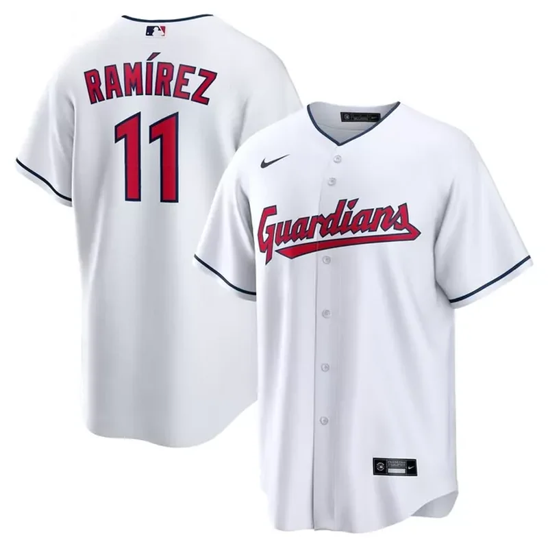 Jose Ramirez Cleveland Guardians Home Player Jersey White - Image 2