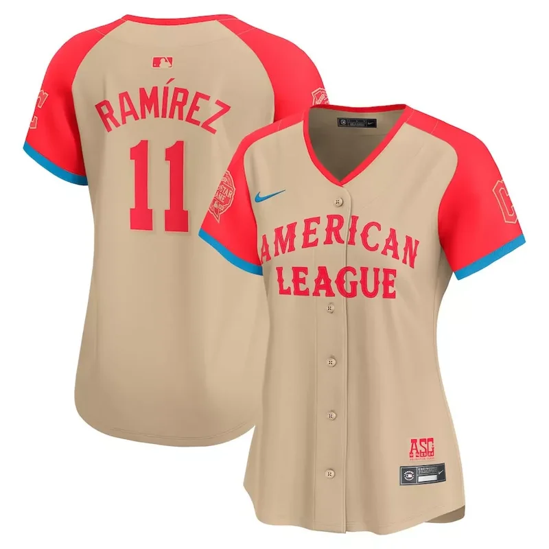 Jose Ramirez Cleveland Guardians american league 2024 all star game jersey cream