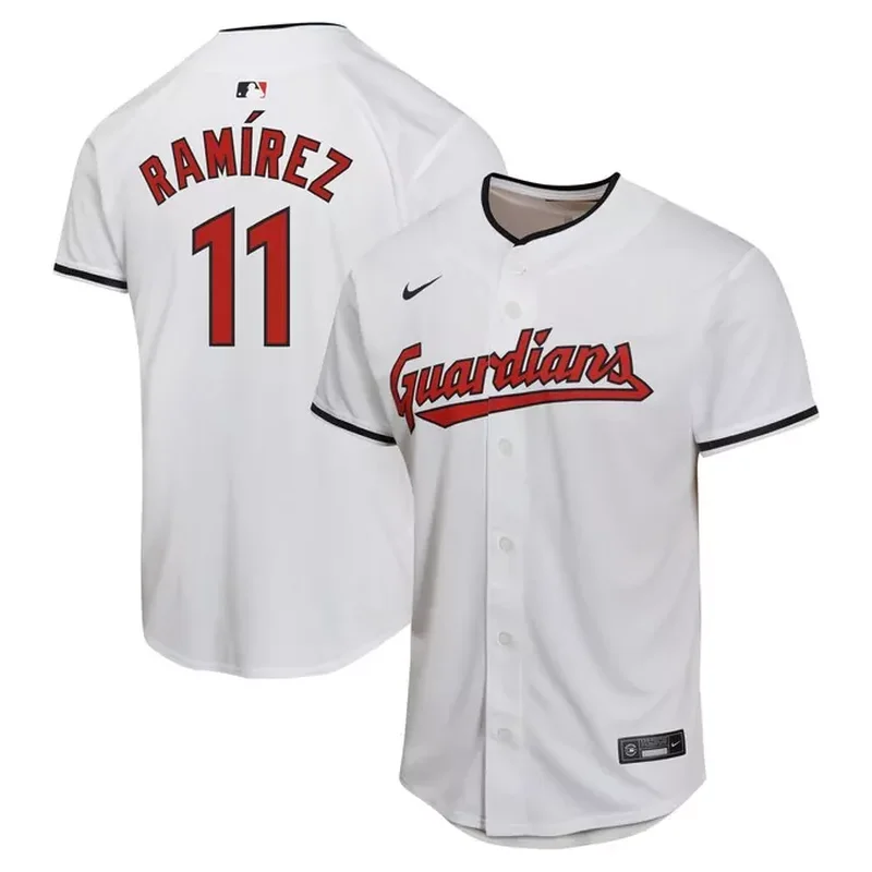 Cleveland Guardians Womens Custom Jersey White - Image 2