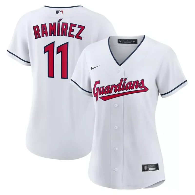 Jose Ramirez Cleveland Guardians Home Player Jersey White - Image 4