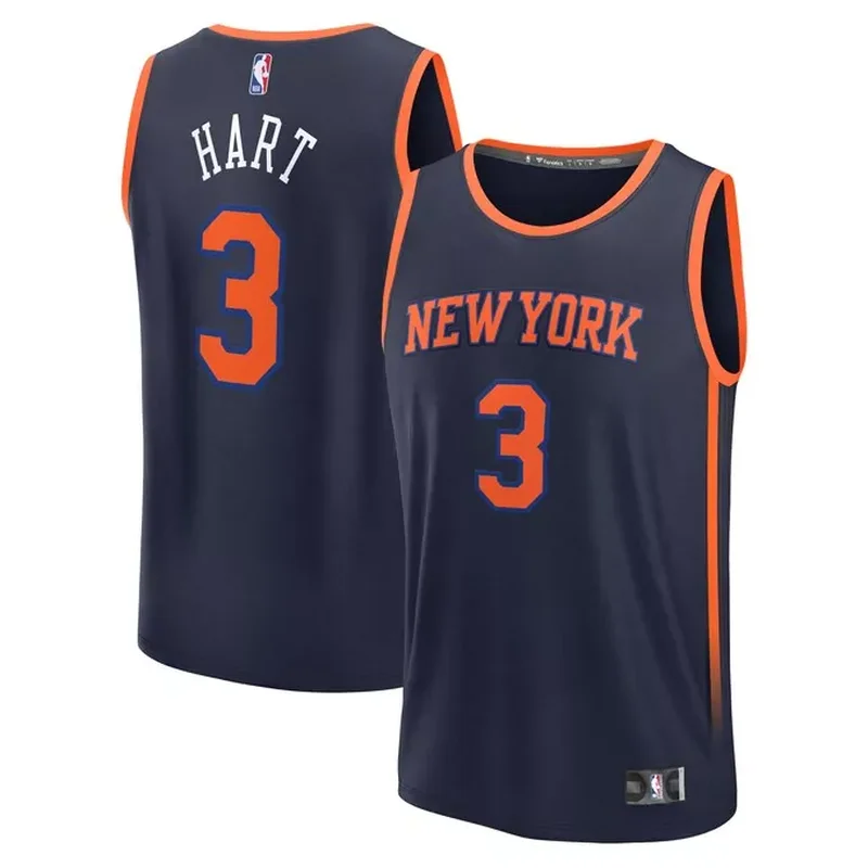 Jalen Brunson New York Knicks Player Jersey Statement Edition Blue - Image 4