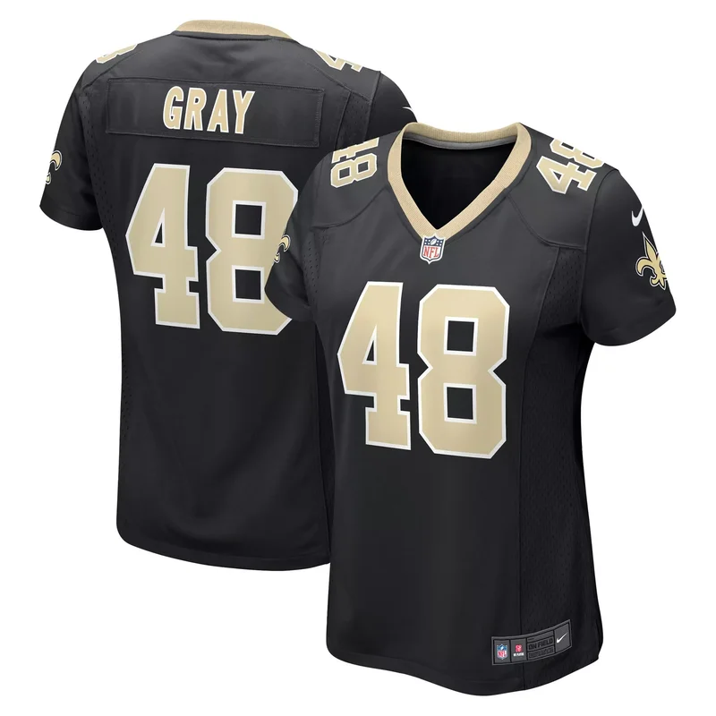 J.t. Gray New Orleans Saints Game Jersey - Black NFL