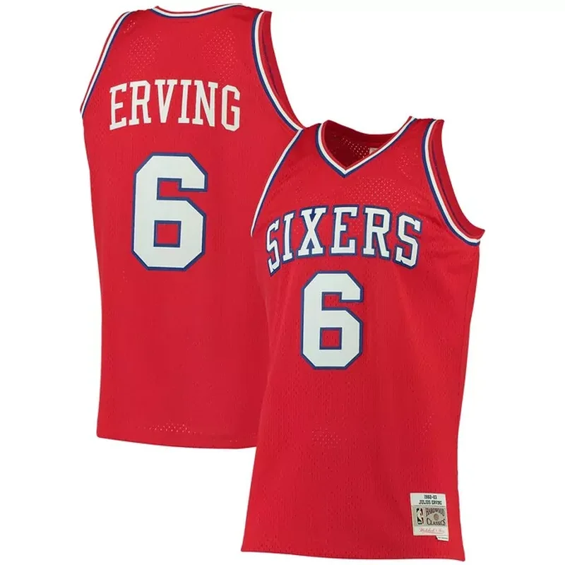 Julius Erving Philadelphia 76ers 1982/83 Classics Jersey Red
