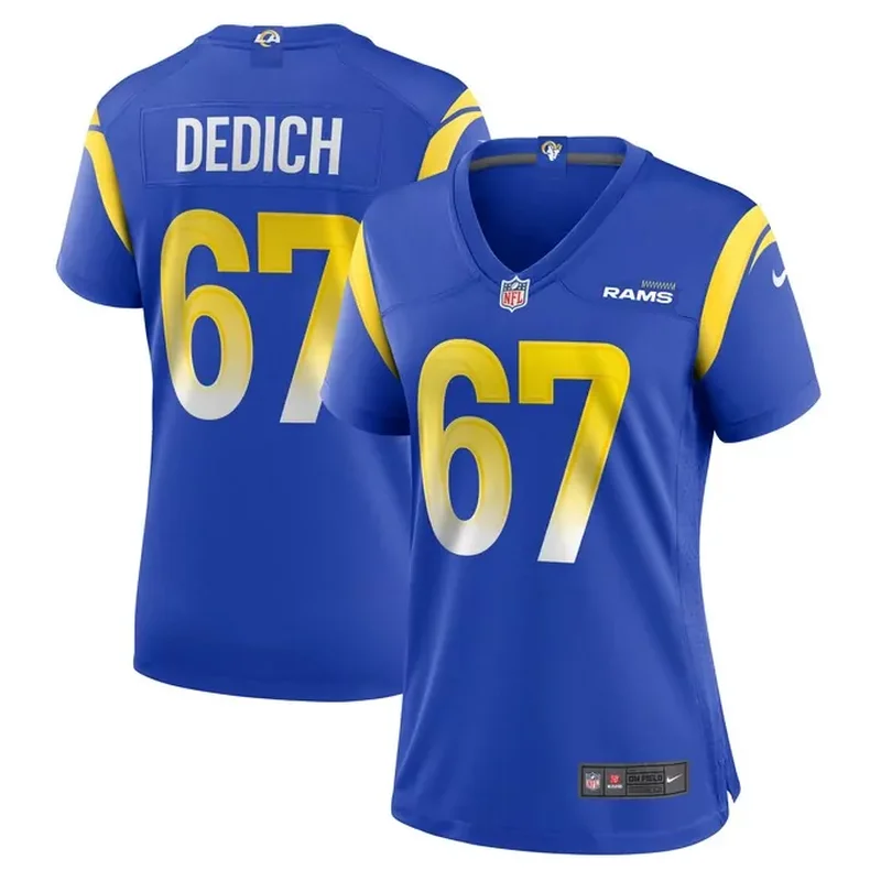 Number 1 Bride Los Angeles Rams Womens Game Jersey Royal - Image 5