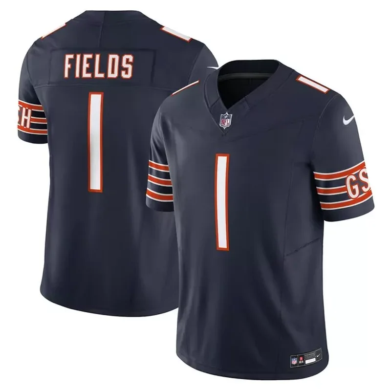 Justin Fields Chicago Bears Vapor Fuse Jersey Navy