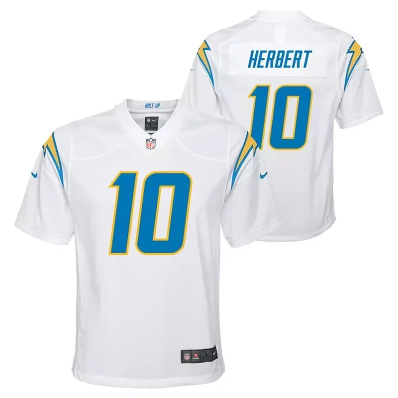 Justin Herbert Los Angeles Chargers Game Jersey White
