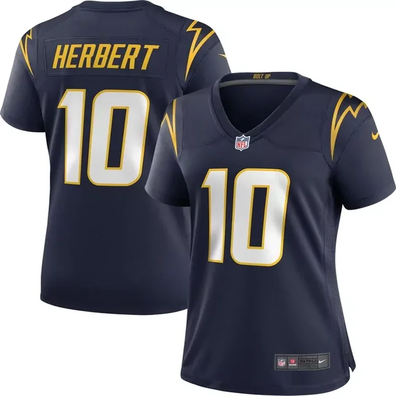 Justin Herbert Los Angeles Chargers Womens Alternate Game Jersey Navy