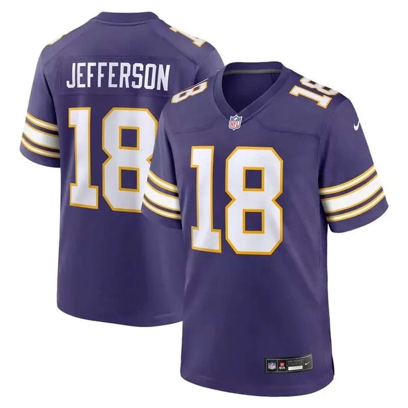Justin Jefferson Minnesota Vikings 2024 Salute to Service Jersey Arctic Camo - Image 2
