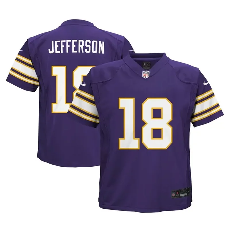 JJ McCarthy Minnesota Vikings Womens 2nd Alternate Player Game Jersey Purple - Image 3