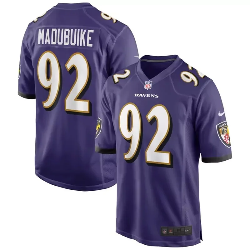 Justin Madubuike Baltimore Ravens Game Player Jersey Purple