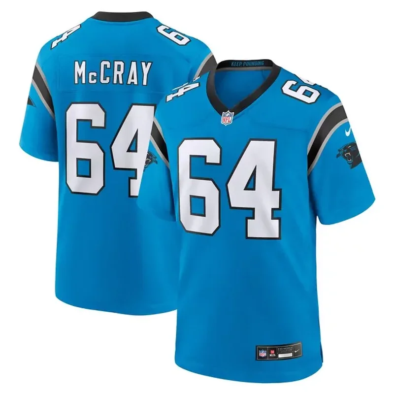 Justin McCray Carolina Panthers Alternate Game Jersey Blue