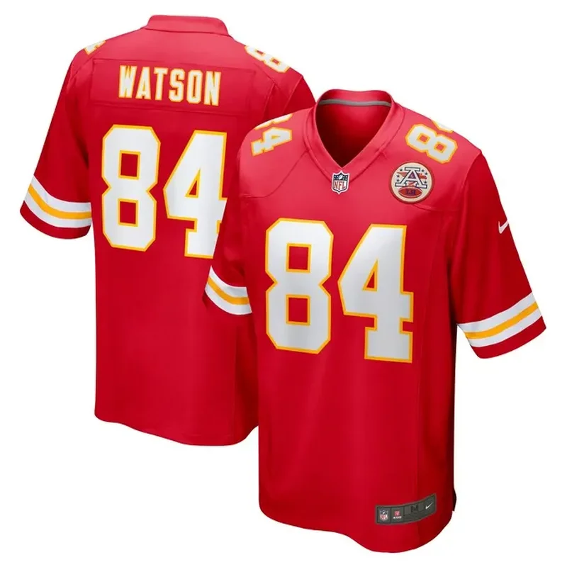 Justin Watson Kansas City Chiefs Game Player Jersey Red