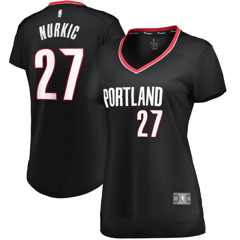 Jusuf Nurkic Portland Trail Blazers Fast Break Player Jersey - Icon Edition - Black NBA
