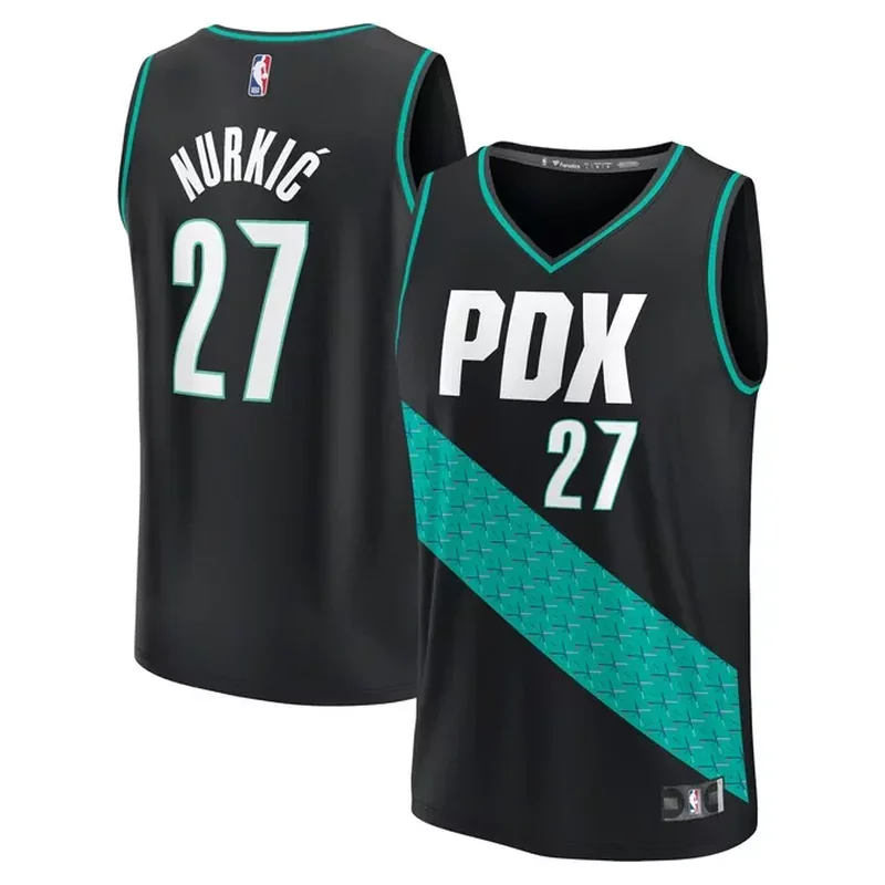 Damian Lillard Portland Trail Blazers Unisex Jersey Icon Edition Black - Image 4