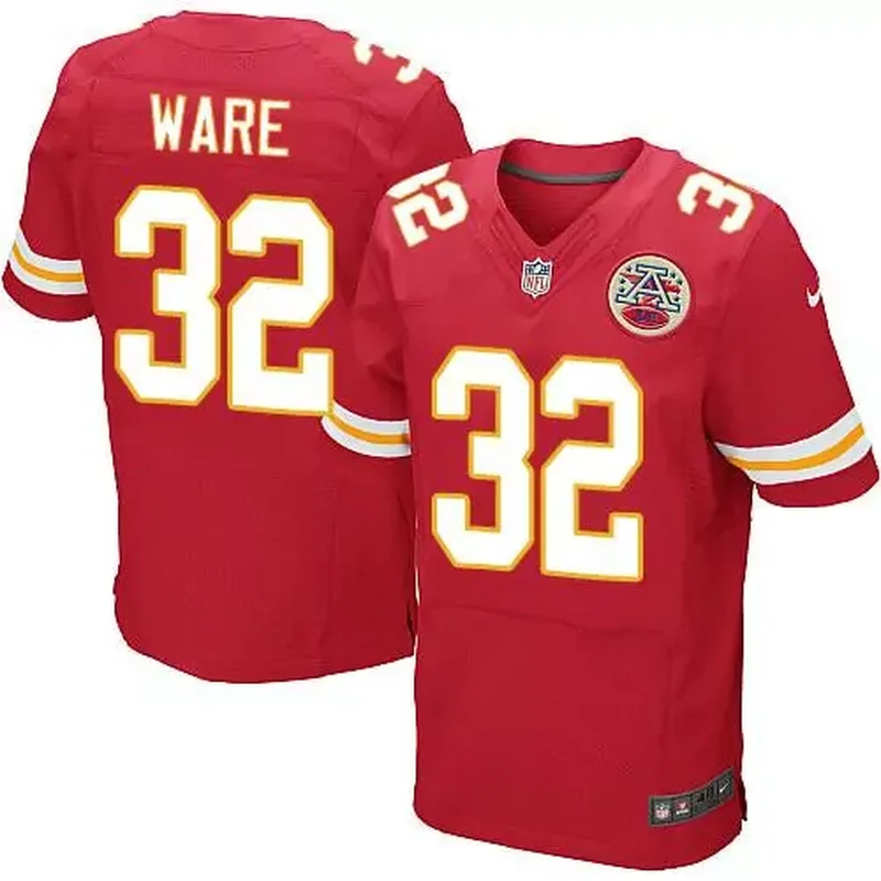 Kansas City Chiefs #32 Spencer Ware Black Men's Stitched Gold Salute To Service Jersey - Image 4