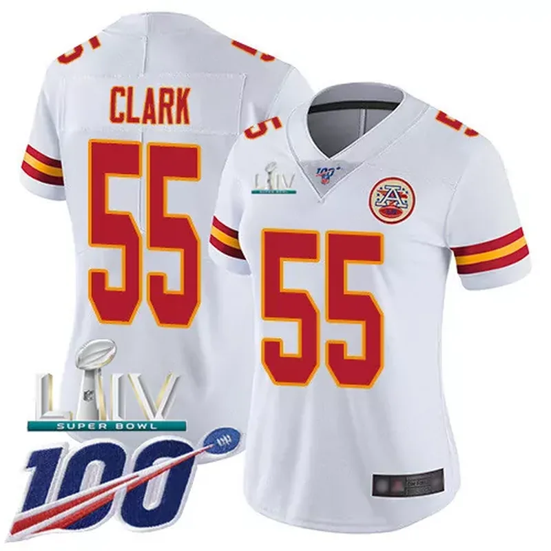Kansas City Chiefs #55 Frank Clark Red Super Bowl LIV 2020 Team Color Youth Stitched Vapor Untouchable Jersey - Image 3
