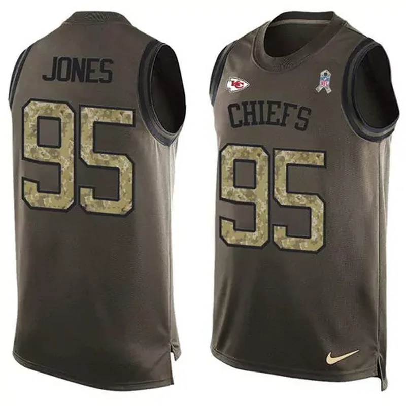Kansas City Chiefs #95 Chris Jones Gold Super Bowl LIV 2020 Youth Stitched Inverted Legend 100th Season Jersey - Image 3