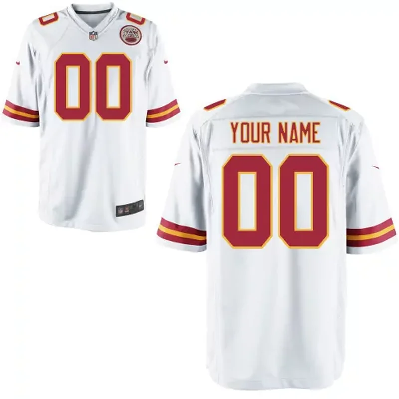 Kansas City Chiefs Customized Game White Jerseys