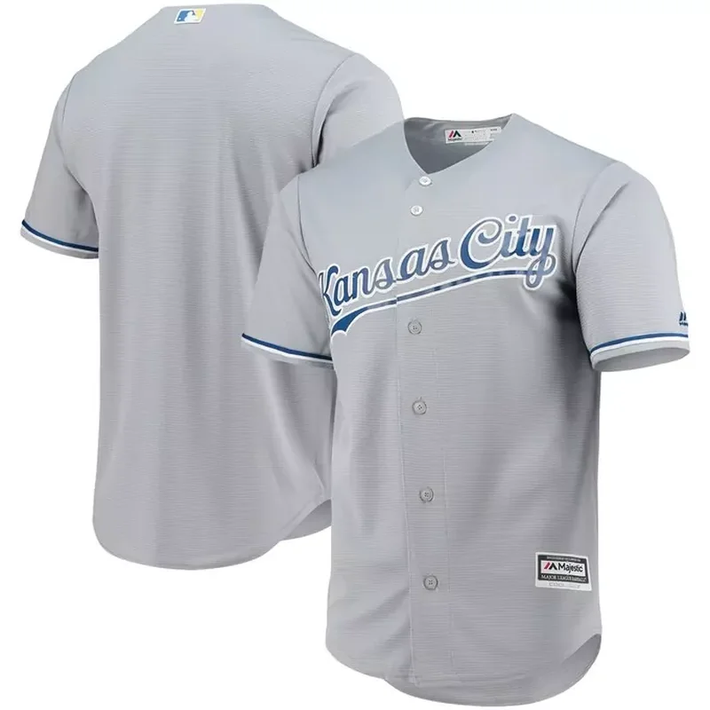 Kansas City Royals Majestic Team Official Jersey Gray