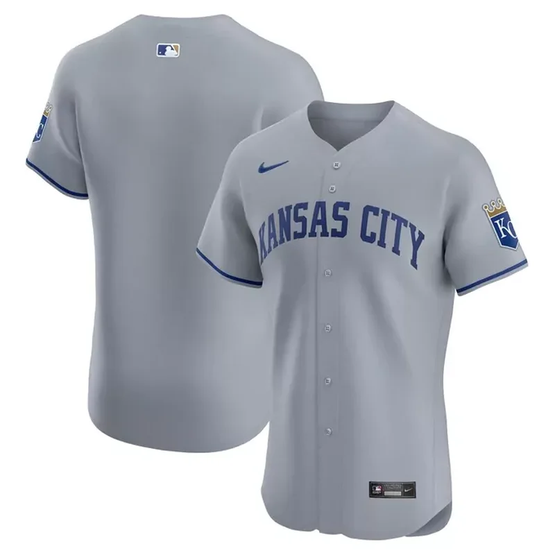 Kansas City Royals Stitches Button-Down Jersey Royal - Image 4