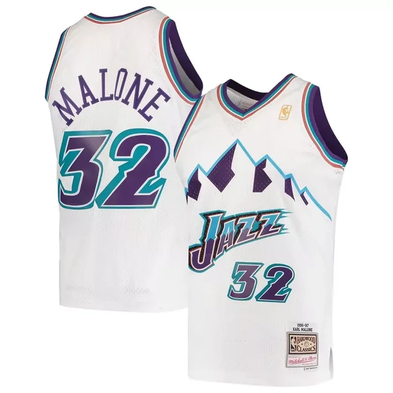 Utah Jazz Unisex Custom Jersey White Association Edition - Image 5