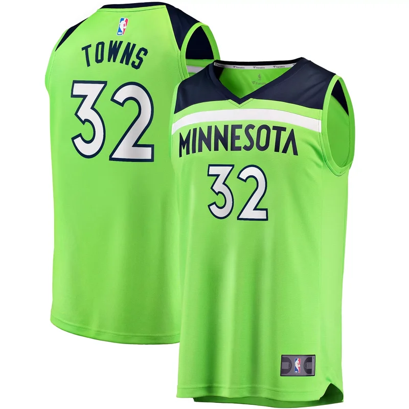 Karl-anthony Towns Minnesota Timberwolves Fast Break Player Jersey - Icon Edition - Navy NBA - Image 5