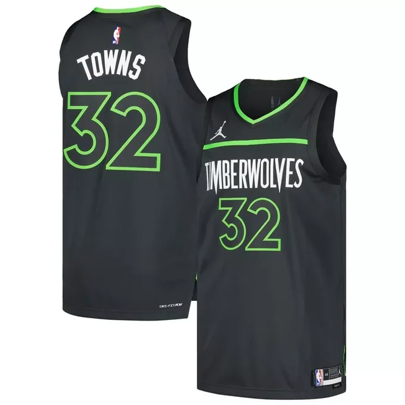 Karl-Anthony Towns Minnesota Timberwolves Jordan Brand Player Jersey Statement Edition Anthracite