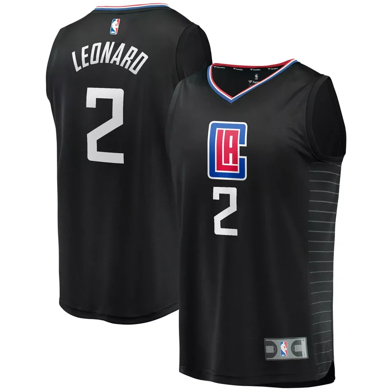 Paul George La Clippers 2020/21 Fast Break Player Jersey - Black - Statement Edition NBA - Image 3
