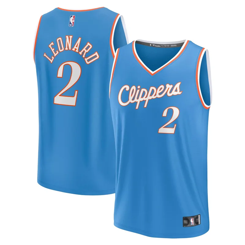 Brandon Boston Jr. La Clippers 2021/22 Fast Break Jersey - Icon Edition - Royal NBA - Image 2