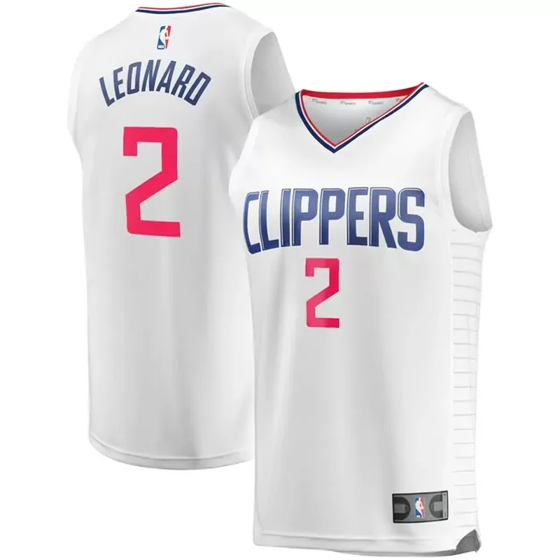 Kawhi Leonard LA Clippers Fast Break Player Jersey White Association Edition